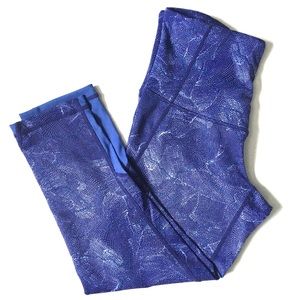 Zella Purple Abstract Cropped Yoga Workout Leggings